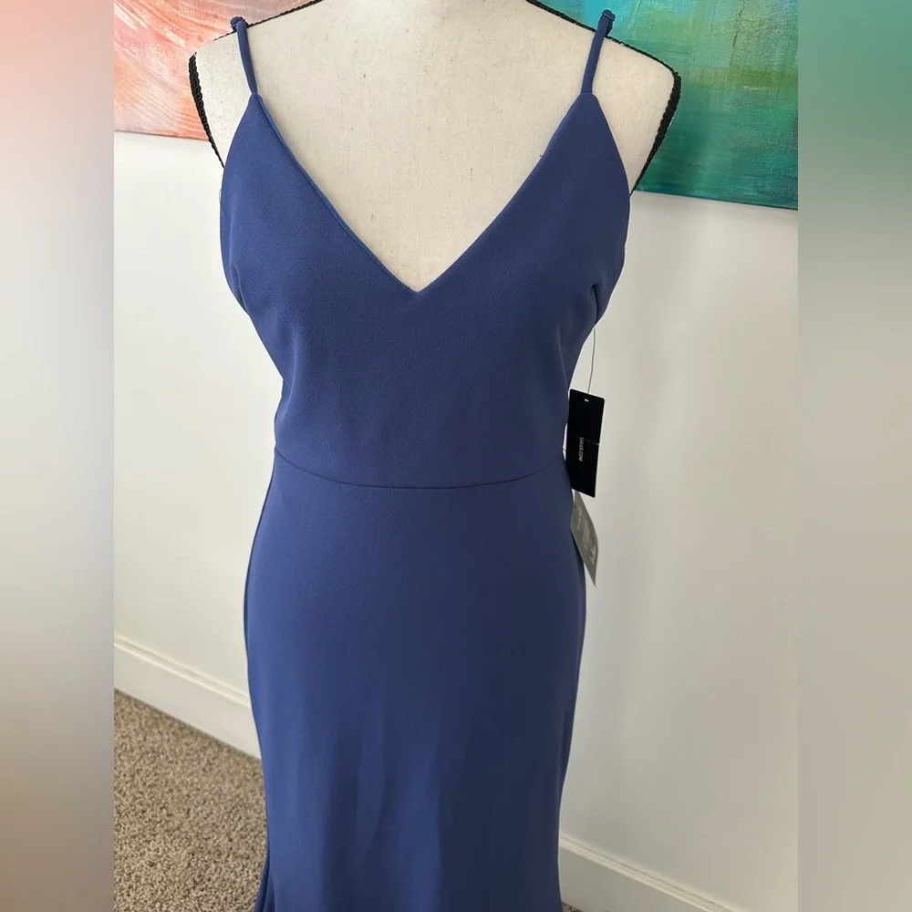 Lulus NWT Infinite Glory Royal Blue Maxi Dress Gown Mermaid Hem Lined Small - Picture 6 of 12